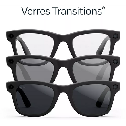 META Ray-Ban Wayfarer Smart Glasses (Gen 2) – Matte Black with Polarized Graphite Gradient Lenses